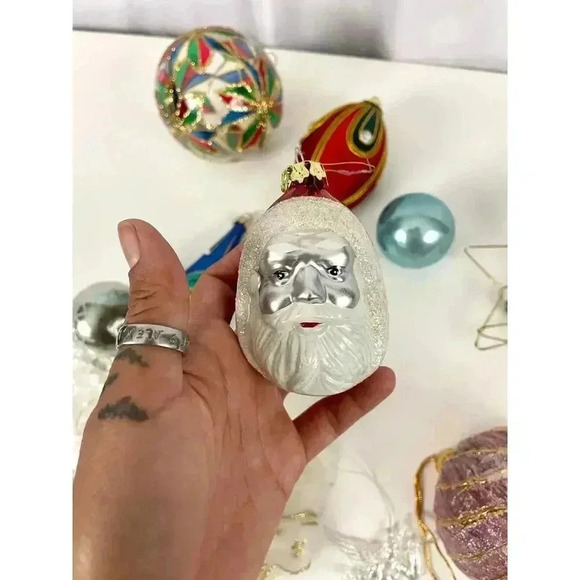 12X Christmas Ornaments Mercury Glass Toppers Poland Shiny Brite MCM VTG - Picture 2 of 16